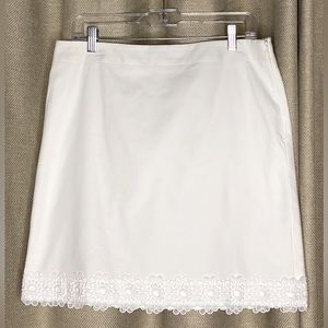 Talbots stretch cotton canvas A- line skirt EUC Sz 10.